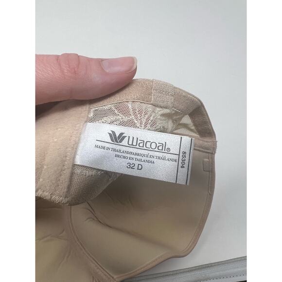 Wacoal Sz 32D Women's Beige Intrigue Contour Demi Convertible Bra - Picture 2 of 3